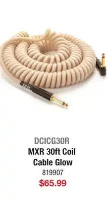 Long & McQuade MXR 30FT COIL CABLE GLOW offer