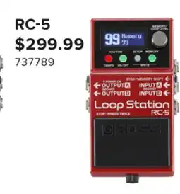 Long & McQuade BOSS THE NEXT GENERATION OF A MODERN CLASSIC RC-5 offer