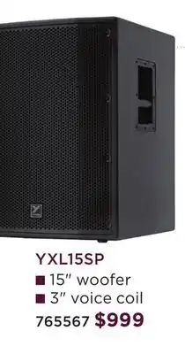Long & McQuade YORKVILLE POWERED SUBWOOFER SERIES offer