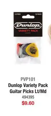 Long & McQuade DUNLOP VARIETY PACK GUITAR PICKS LT/MD offer