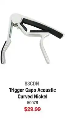 Long & McQuade TRIGGER CAPO ACOUSTIC CURVED NICKEL offer