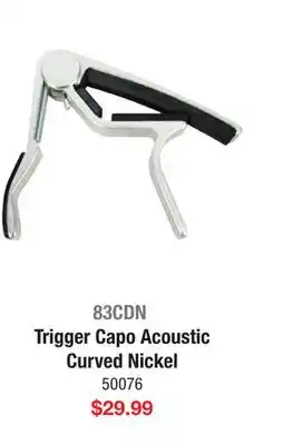 Long & McQuade TRIGGER CAPO ACOUSTIC CURVED NICKEL offer