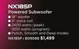 Long & McQuade YORKVILLE NX18SP POWERED SUBWOOFER offer