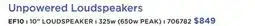 Long & McQuade ELITE UNPOWERED LOUDSPEAKERS EF10 I 10 LOUDSPEAKER offer