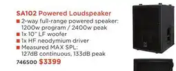 Long & McQuade YORKVILLE SA102 POWERED LOUDSPEAKER offer