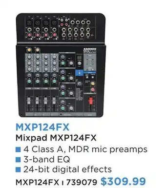 Long & McQuade SAMSON MIXPAD MXP124FX offer