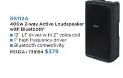 Long & McQuade SAMSON RS112A 400W 2-WAY ACTIVE LOUDSPEAKER WITH BLUETOOTH offer