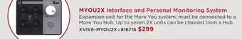 Long & McQuade MYOU2X INTERFACE AND PERSONAL MONITORING SYSTEM offer