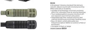 Long & McQuade ELECTRO VOICE RE20 offer