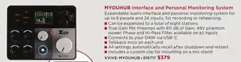 Long & McQuade XVIVE MYOUHUB INTERFACE AND PERSONAL MONITORING SYSTEM offer