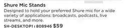 Long & McQuade SHURE MIC STANDS offer
