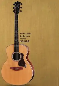 Long & McQuade GOLD LABEL 814E KOA offer