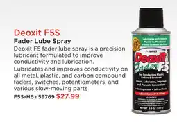 Long & McQuade DEOXIT F5S FADER LUBE SPRAY offer
