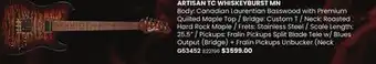 Long & McQuade GODIN ARTISAN TC WHISKEYBURST MN offer