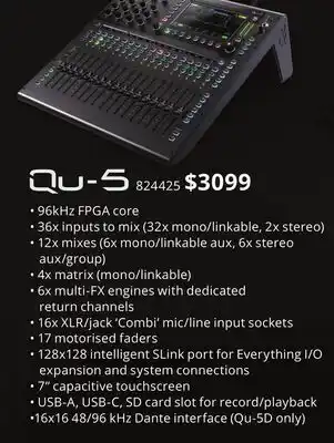 Long & McQuade ALLEN & HEATH QU-5 offer