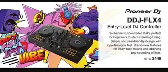 Long & McQuade PIONEER DJ DDJ-FLX4 ENTRY-LEVEL DJ CONTROLLER offer