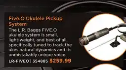 Long & McQuade L.R. BAGGS FIVE.O UKULELE PICKUP SYSTEM offer
