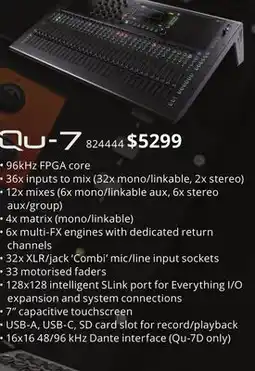 Long & McQuade ALLEN & HEATH QU-7 offer