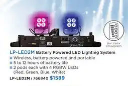 Long & McQuade YORKVILLE LP-LED2M BATTERY POWERED LED LIGHTING SYSTEM offer