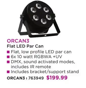 Long & McQuade ORION STAR CLUSTER MULTI EFFECT LIGHT WITH LASER Flat LED PAR CAN offer