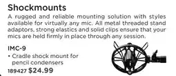 Long & McQuade STUDIO ESSENTIALS SHOCKMOUNTS offer