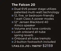 Long & McQuade GIBSON THE FALCON 20 offer