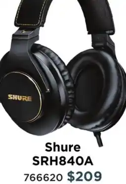 Long & McQuade SHURE SRH840A CLOSED-BACK HEADPHONES offer