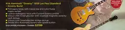 Long & McQuade KIRK HAMMETT GREENY 1959 LES PAUL STANDARD β GREENY BURST offer