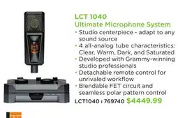 Long & McQuade LEWITT LCT 1040 ULTIMATE MICROPHONE SYSTEM offer