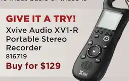Long & McQuade XVIVE AUDIO XV1-R PORTABLE STEREO RECORDER offer
