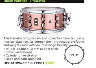 Long & McQuade MAPEX BLACK PANTHER - PREDATOR offer