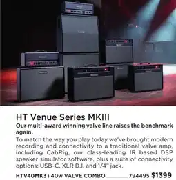 Long & McQuade BLACKSTAR HT Venue Series MKIII offer