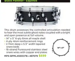Long & McQuade MAPEX BLACK PANTHER-EQUINOX offer