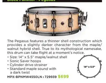 Long & McQuade MAPEX BLACK PANTHER - PEGASUS offer