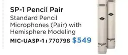 Long & McQuade STANDARD MICROPHONES MIC-UASP-1 SP-1 PENCIL PAIR offer