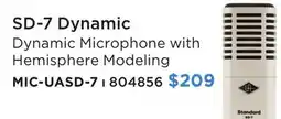 Long & McQuade UNIVERSAL AUDIO SD-7 DYNAMIC DYNAMIC MICROPHONE WITH HEMISPHERE MODELING offer