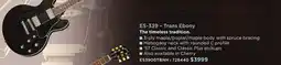 Long & McQuade GIBSON ES3900TBNH ES-339 – TRANS EBONY offer
