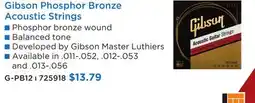 Long & McQuade GIBSON PHOSPHOR BRONZE ACOUSTIC STRINGS offer