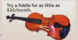 Long & McQuade TRY A FIDDLE FOR AS LITTLE AS offer