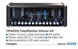 Long & McQuade HUGHES & KETTNER TM40DH TUBEMEISTER DELUXE 40 offer