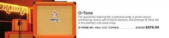 Long & McQuade ORANGE O-TONE offer