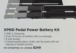 Long & McQuade D'ADDARIO XPND PEDAL POWER BATTERY KIT offer