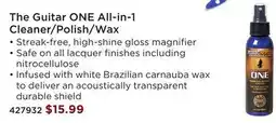 Long & McQuade THE GUITAR ONE ALL-IN-1 CLEANER/POLISH/WAX offer