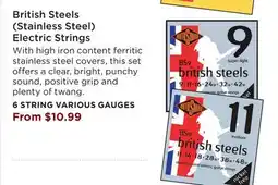 Long & McQuade SNARK BRITISH STEELS ELECTRIC STRINGS offer