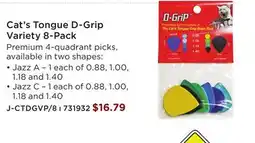 Long & McQuade CAT'S TONGUE D-GRIP VARIETY 8-PACK J-CTDGVP offer