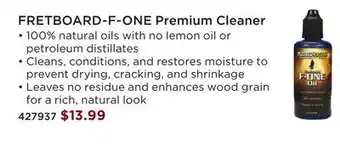 Long & McQuade MUSIC NOMAD FRETBOARD-F-ONE PREMIUM CLEANER offer