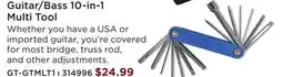 Long & McQuade GROOVE TECH GUITAR/BASS 10-IN-1 MULTI TOOL - GT-GTMLT1 offer
