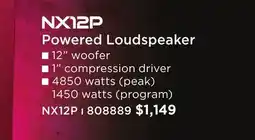 Long & McQuade YORKVILLE NX12P POWERED LOUDSPEAKER offer