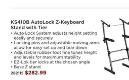 Long & McQuade KS410B AUTOLOCK Z-KEYBOARD STAND WITH TIER offer