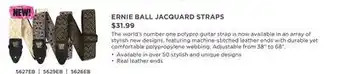 Long & McQuade ERNIE BALL JACQUARD STRAPS offer